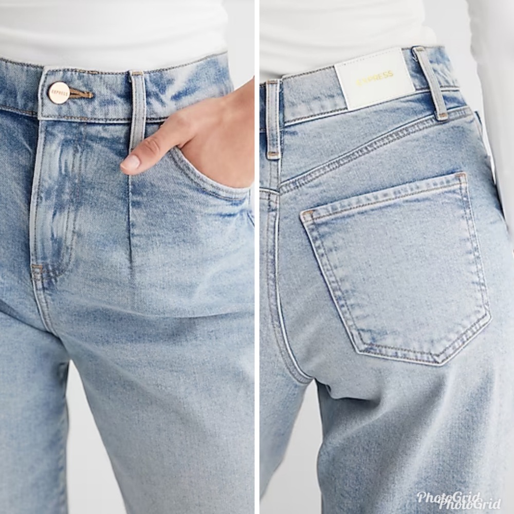 Express Wide Leg High Rise Jeans size 10 R - Picture 3 of 12